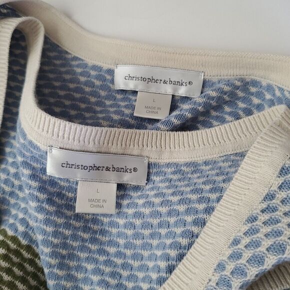 Christopher & Banks Cardigan and Shell Sweater Set Womens Large - Picture 11 of 12